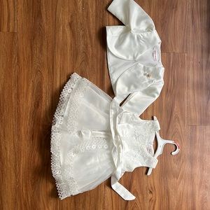 Elegant 12 months baby girl baptism dress